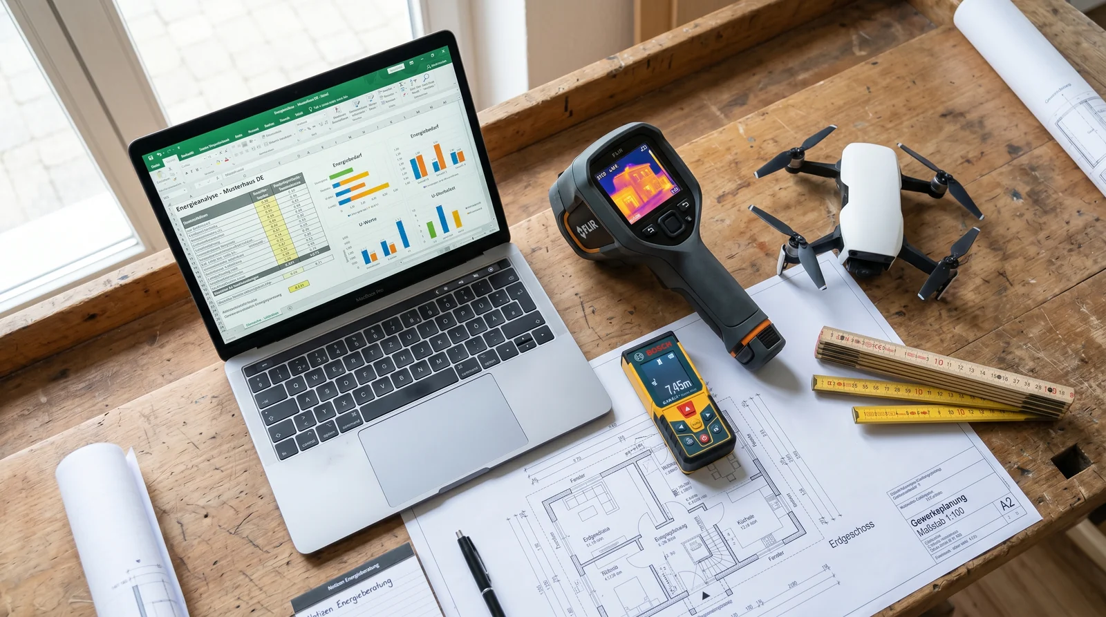 Messungen beim Energieberater