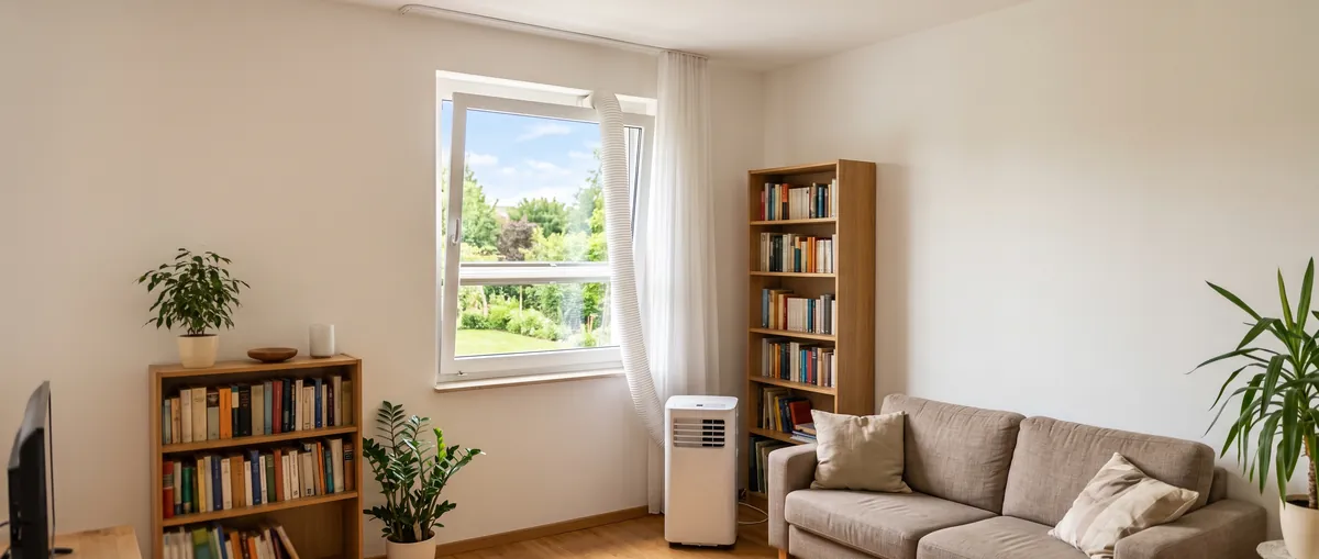 Mobile Klimaanlage im Wohnzimmer: Die Stromkosten hängen vom Gerätetyp ab