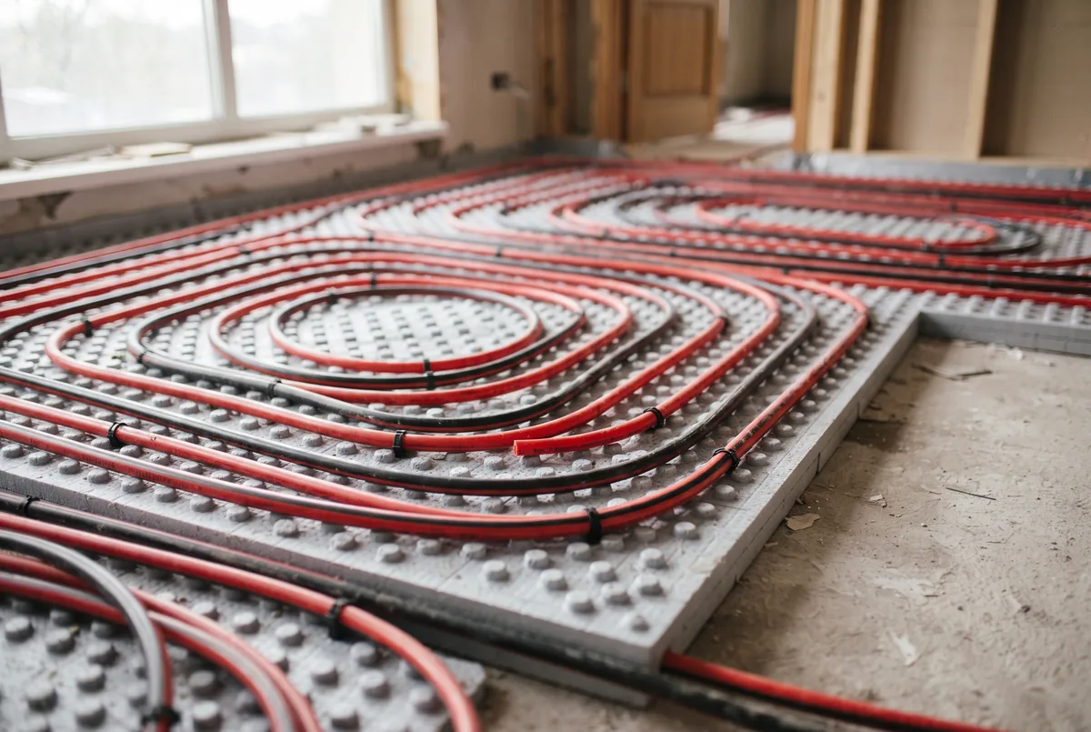 Schemadarstellung des umgekehrten Kältekreises einer Wärmepumpe im aktiven Kühlbetrieb